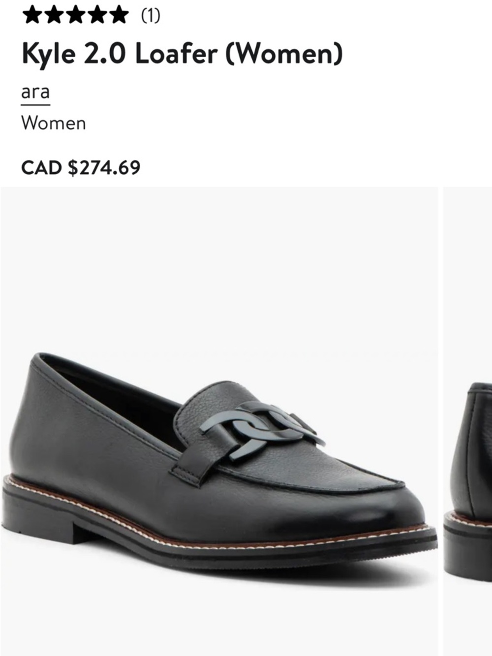 Ara Kyle 2.0 Leather Loafer - Black